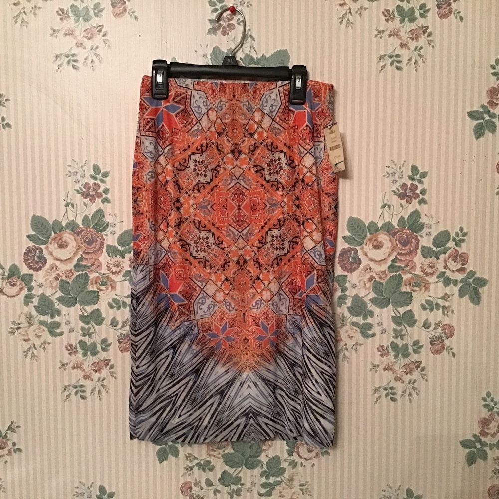 PXS Nue Options Skirt Fully Lined Coral and Blue